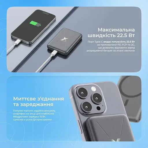 Павербанк Proove X-Core Purple 10 000 mAh / 22.5 Вт (PNXC22010009) - фото 10