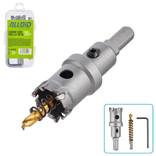 Свердло корончате Alloid Building Tools твердосплавне по металу 25 мм (TS-20025) - фото 2