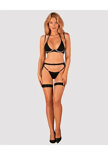 Комплект білизни Obsessive Selinne XL/XXL чорний - фото 3