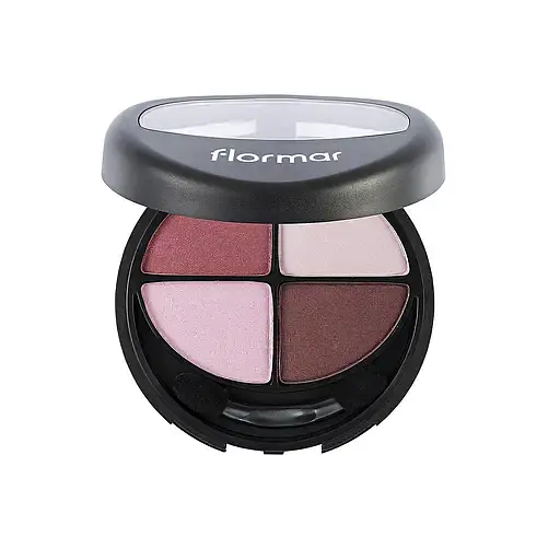 Палетка тіней для повік Flormar Quartet Eye Shadow, відтінок 402 (Pink Flamingos), 12 г (8000019545074) - фото 2