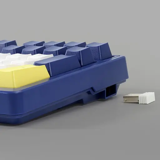 Механічна бездротова клавіатура Qisan USB Дротова клавіатура для гри Ледяно-блакитна світлодіодна клавіатура з підсвічуванням - фото 5