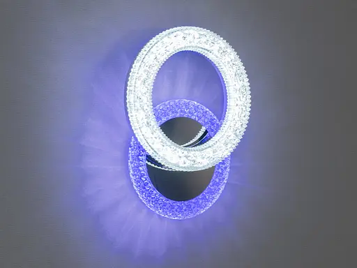 Світильник з кольоровою підсвіткою, 22W, хром - фото 2