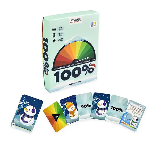 Настільна гра "100%" 30802 гральні картки 98 штук, інструкція - фото 2