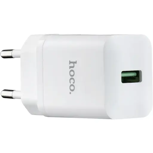 Мережевий зарядний пристрій Hoco N26 Maxim single port QC3.0 charger ( EU ) Білий - фото 1