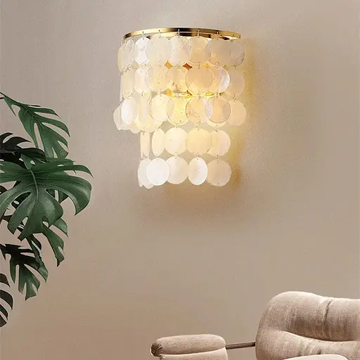 Золоте бра ATHELIA із перламутровими пластинами Line F 1537/2 GD - фото 8