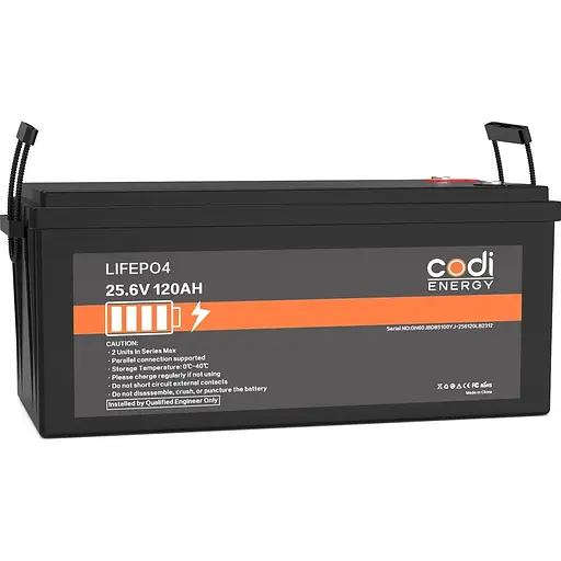 Аккумулятор Codi Energy LiFePO4 24V 25.6V/120Ah/3072Wh (CE-25.6V/120A) [125469] - фото 2