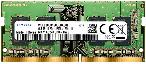 Оперативна пам'ять Samsung 4GB SODIMM DDR4 3200MHz (M471A5244CB0-CWE)