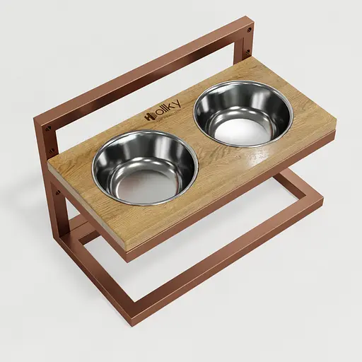 Hollky Flex S — миски на регульованій підставці для маленьких собак (2 × 0.450 л) - фото 8