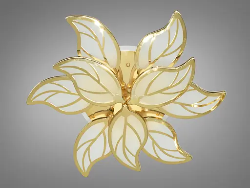 Светодиодная пристельная люстра с регулировкой яркости, 140W, золото. - фото 2