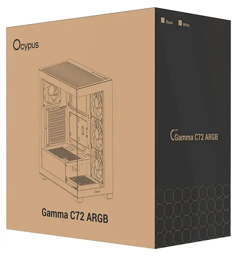 Корпус OCYPUS GAMMA C72 BK ARGB (GAMMA-C72-BKD400XX-GL) Без БП - фото 12