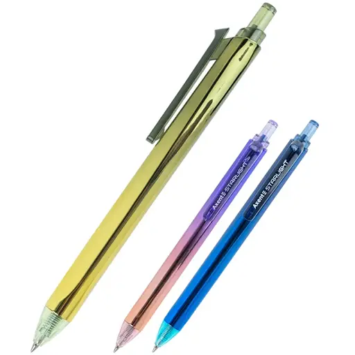 Набор автоматических гелевых ручек Axent Starlight разноцветный корпус 0.5 мм синие 18 шт. (AG1127-02-A) - фото 1