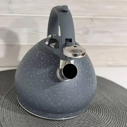 Чайник со свистком Edenberg EB-1976 с мраморным покрытием 3,5л серый - фото 5