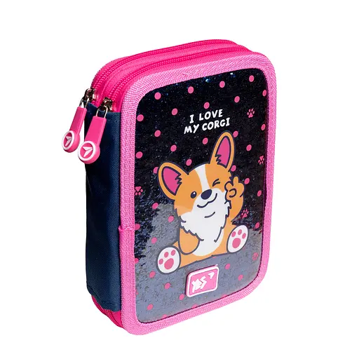 Школьный пенал твердый Yes двойной HP-01 Puppy - фото 1