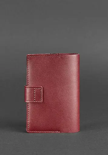 Шкіряна обкладинка для паспорта 4.0 бордова - фото 5