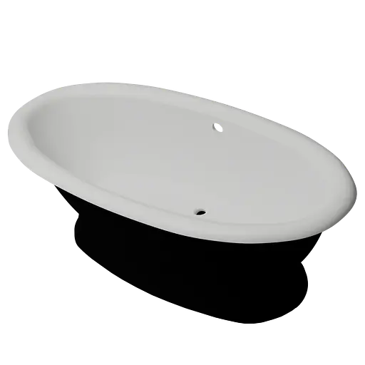 Ванна отдельностоящая глянцевая Amdcon Olmpa 180x90 черная на пьедестале из литого камня OLMPA_180_pad_BLACK_HL Черный - фото 8