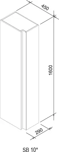 Пенал підвісний Ravak SB 10° горіх X000000753 - фото 2