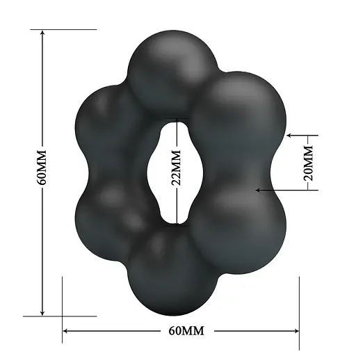 Эрекционное кольцо Crazy Bull Clauzell 6 см (черный) - фото 4