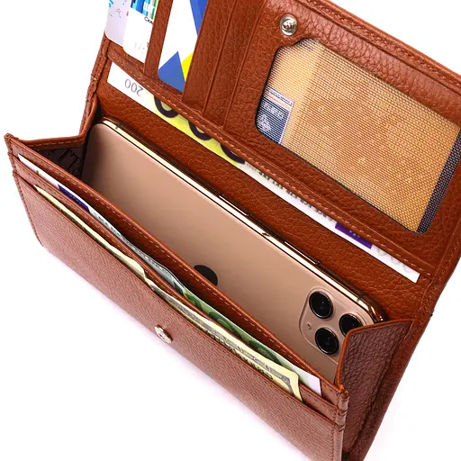 Жіночий шкіряний гаманець Canpellini 17.8х9х1 см acs0025580 - фото 4