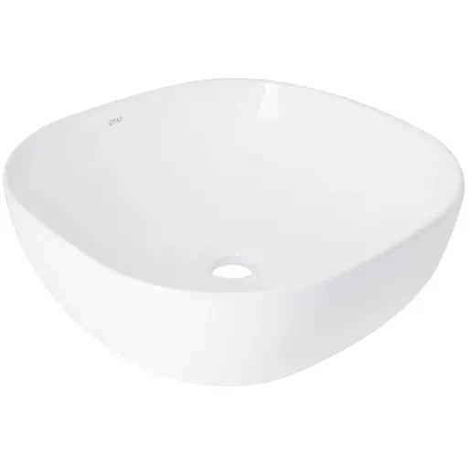 Раковина Qtap Kolibri 400х400х140 мм, White, квадратная, без донного клапана QT10116303W - фото 1