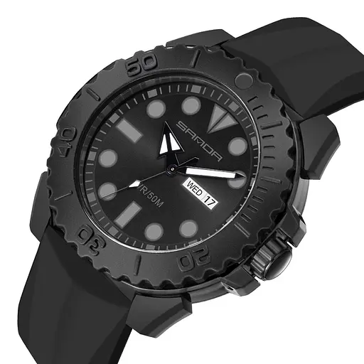 Наручний годинник чоловічий 3118 All Black Sanda acs0030947