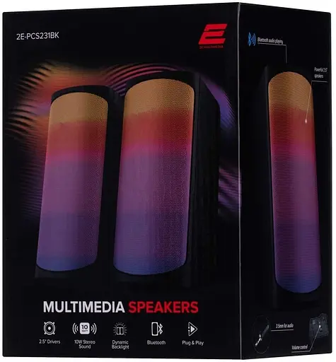 Акустическая система 2E 2.0 PCS231 RGB USB Black (2E-PCS231BK) - фото 5