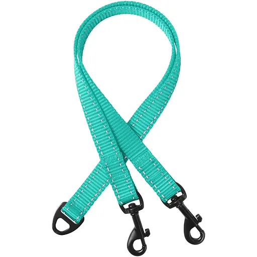 Поводок-спарка для собак рефлекторный Barksi Active (ширина 16 мм, длина 80 см) ментоловый - фото 1
