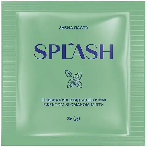 Зубная паста Splash миниатюра освежающая с отбеливающим эффектом со вкусом мяты - фото 1