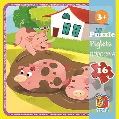Пазлы G-Toys Ферма, 16 элементов, LA03