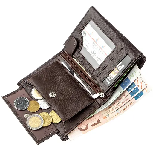 Чоловічий шкіряний гаманець Boston 9.5х12.5 см acs0014777 - фото 6