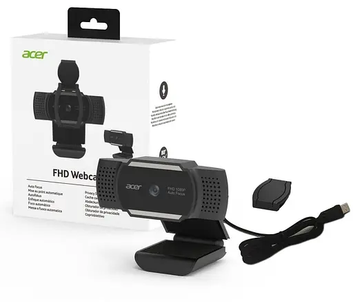 Веб-камера Acer FHD Webcam Black (HP.EXPBG.019) - фото 9