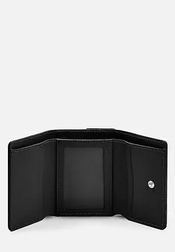 Кожаный кошелек Trinity черный краст - фото 3