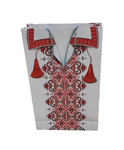 Пакет подарочный "Патриотический" 5044 цветной, большой вертикальный 39 х 25 х 8см Вид 4 - фото 1