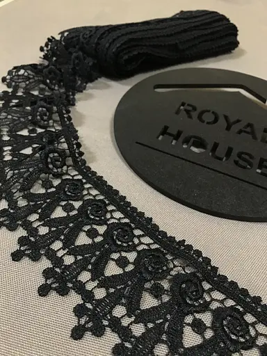 Мереживо Троянда чорне - фото 1