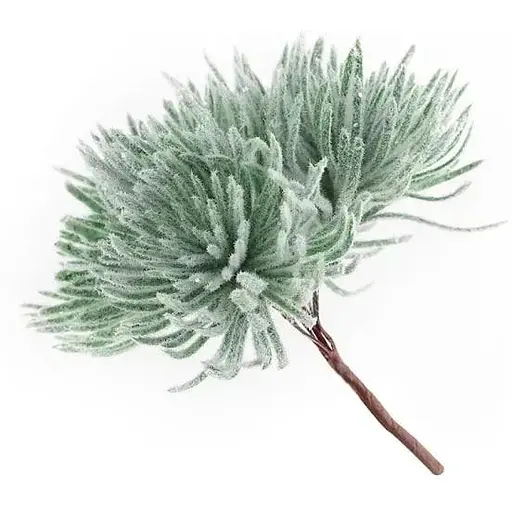 Ветка для декора 14 см Искусственные материалы для декора и флористики с ягодами Зеленый - фото 1