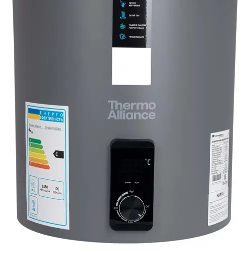 Водонагреватель электрический Thermo Alliance, 2 кВт, сухой ТЭН, 50 вертикальный, цилиндрический, серый (D50V20J2(D)KG) - фото 4