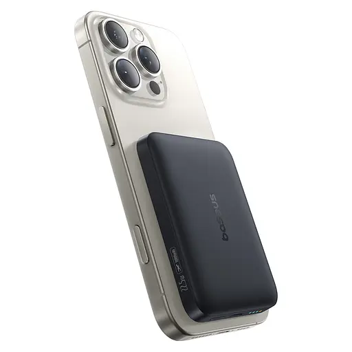 Внешний MagSafe аккумулятор Baseus EnerFill FM11 Ultra-Mini Power Bank 10000mAh 22.5W Black - фото 6