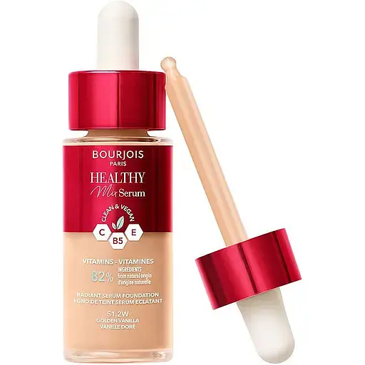 Тональна основа Bourjois Healthy Mix Serum відтінок 51.2W (Golden Vanilla) 30 мл - фото 2