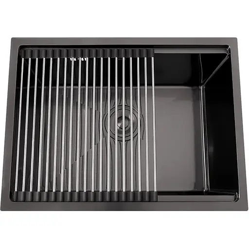 Кухонная мойка Nett NB-5742 черная под столешницу 1.5 мм с PVD покрытием - фото 7