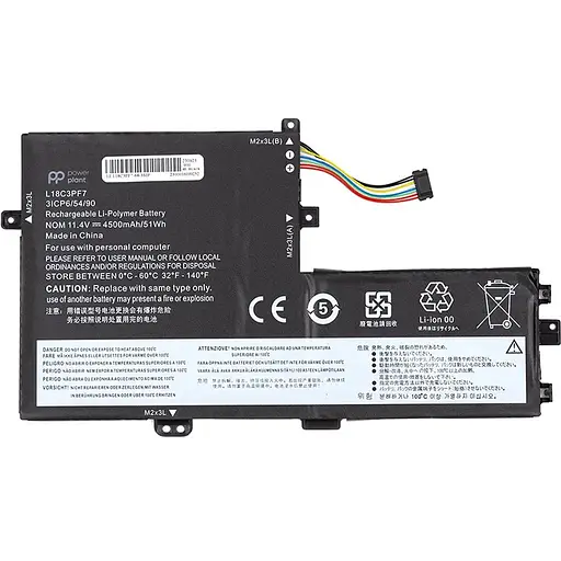 Акумулятор PowerPlant для ноутбуків LENOVO Ideapad S340-14IML (L18C3PF7) 11.4V 4500mAh
