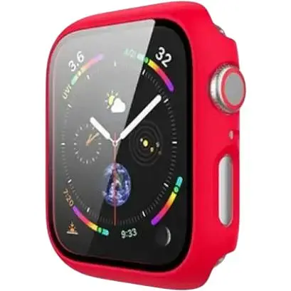 Чехол-накладка DK Пластик Soft-Touch Glass Full Cover для Apple Watch 38mm (red)