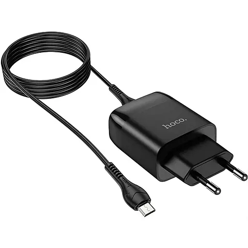 Мережевий зарядний пристрій Hoco C72Q Micro USB QC3.0 1 порт 3.0 A 18 Вт чорний