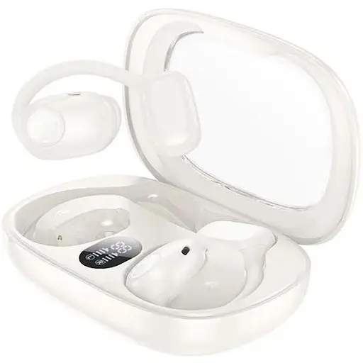 Беспроводные TWS наушники Hoco EA1, открытые, BT5.3, 90mAh, 500mAh, 10h, milky white