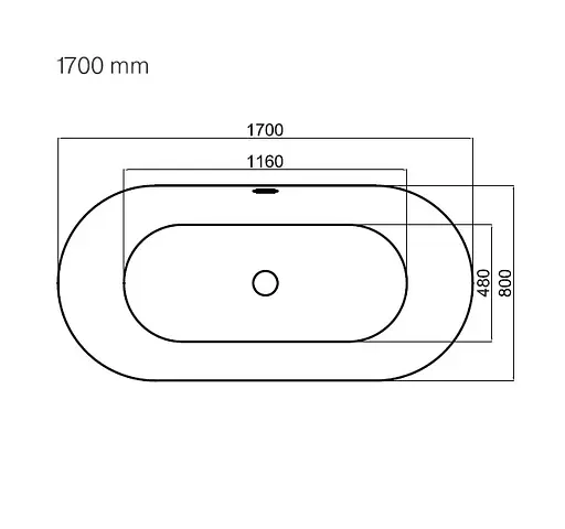 Ванна Dusel DU103 170x80x58 Білий - фото 2