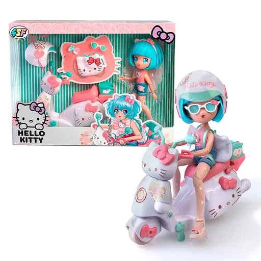 Детская кукла "Красавица Пинк на скутере" 4SF Manga Dolls HKTF3000 серии "Hello Kitty"