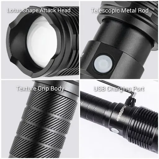 Ручной фонарик Naturehike NH20ZM009 15W IPX4 4000mAh (Черный) - фото 4