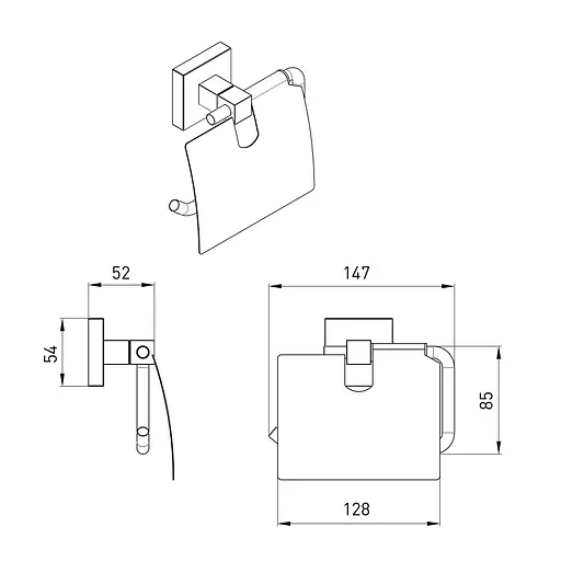Тримач туалетного паперу Volle Cuadro cromo 2536.240101 - фото 2