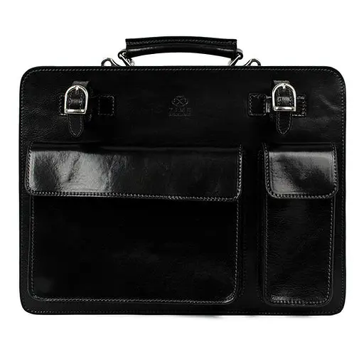 Кожаный мужской портфель Time Resistance 30.5х39.5х10 см sum0026024 - фото 1