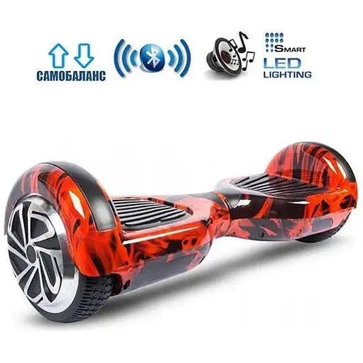 Гироборд Smart Balance Wheel U6 Pro + Autobalance 6.5" Пламя (4607578) - фото 4