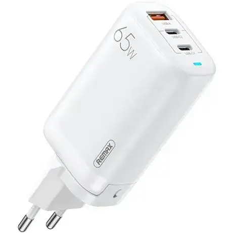 Мережевий зарядний пристрій Remax RP-U55 Ligil 65 W PD+QC GaN - фото 1