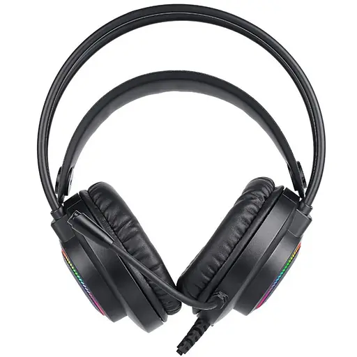 Ігрова гарнітура XTRIKE ME GH-509, USB+3.5мм, 7 режимів RGB, кабель 2м, чорна - фото 3